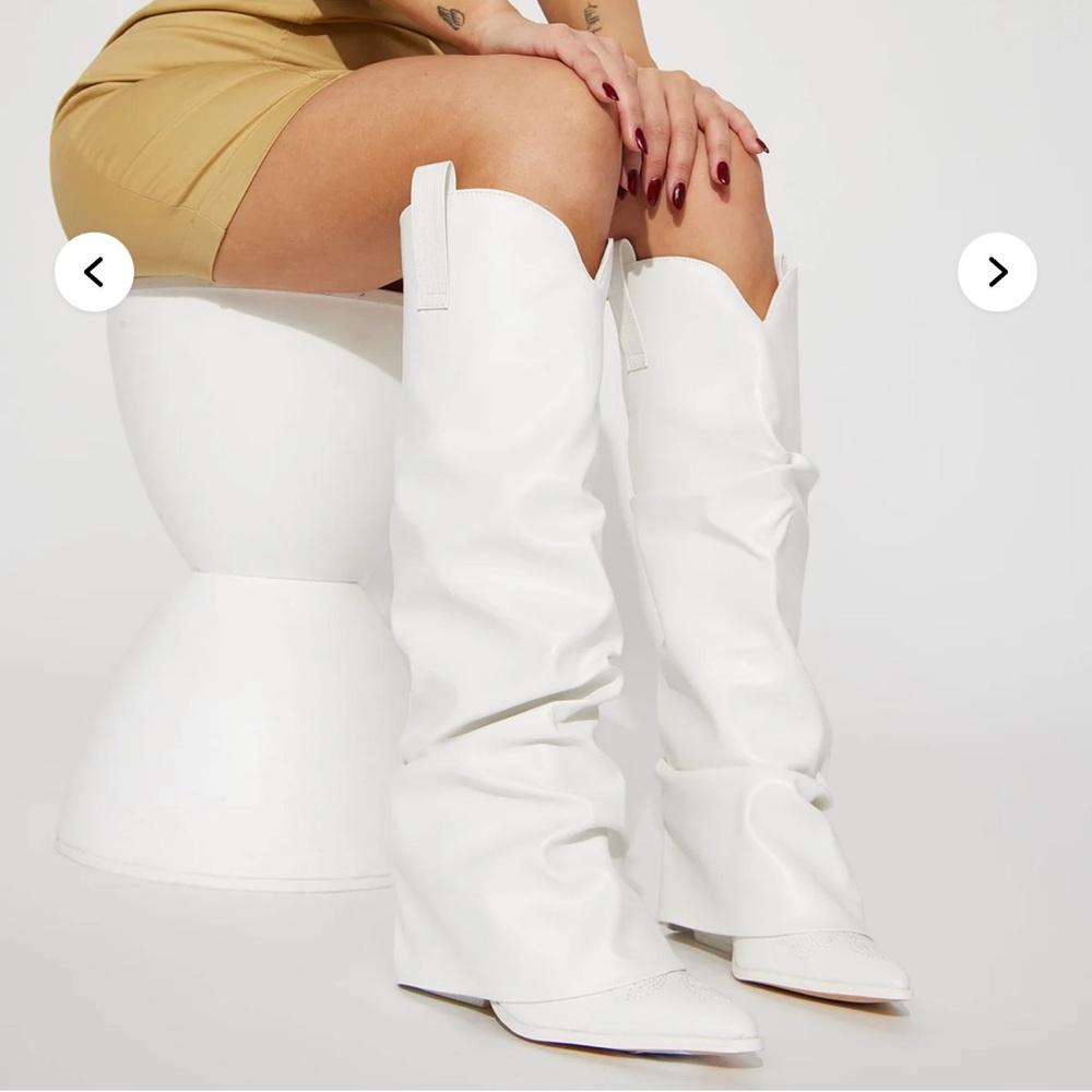 Elegant White Over the Knee Boots